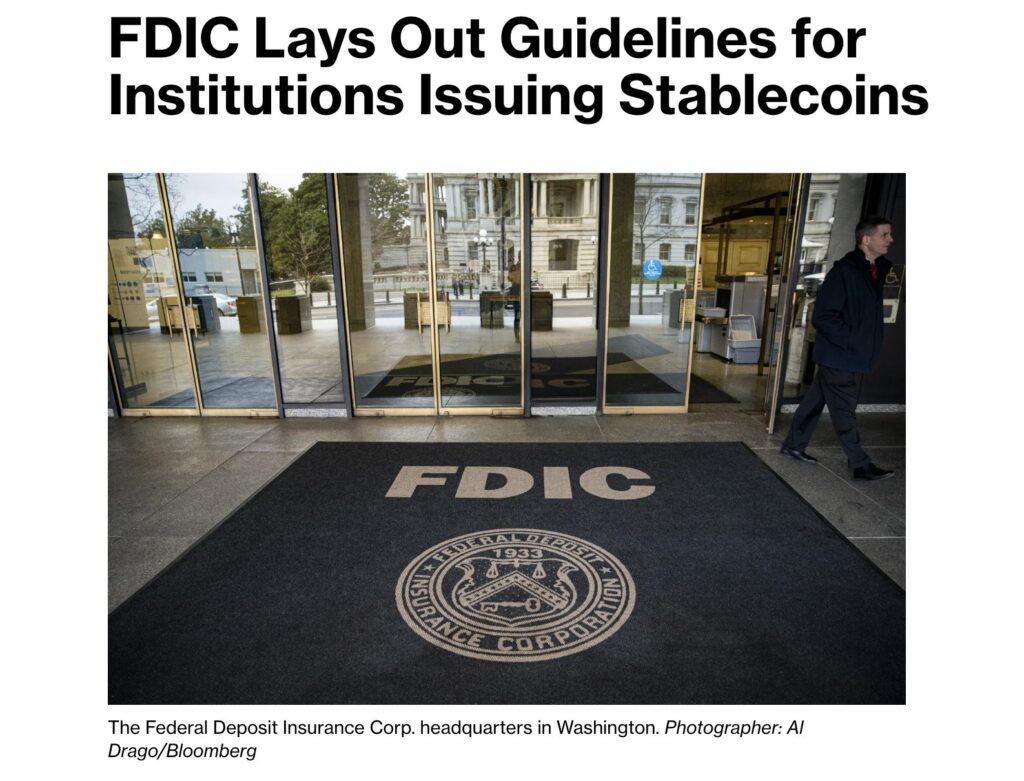 FDIC proposed draft guidelines for banks and fintech